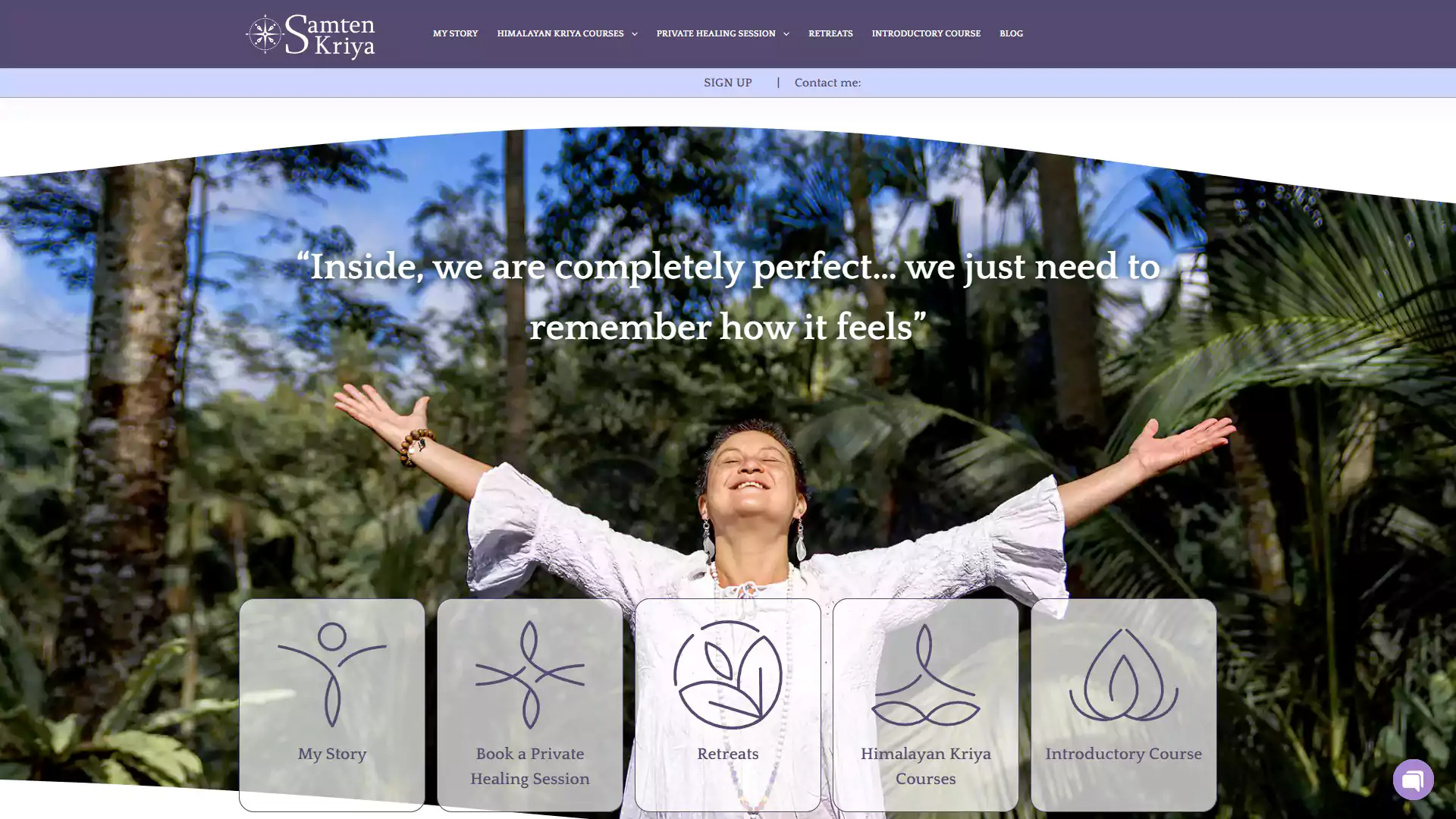Website Screenshots - Samten Kriya Yoga
